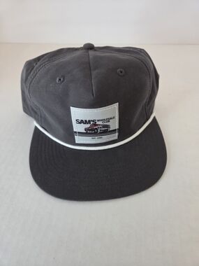 Sam's Wholesale Club Dark Grey Rope-Trim Snap Back Cap